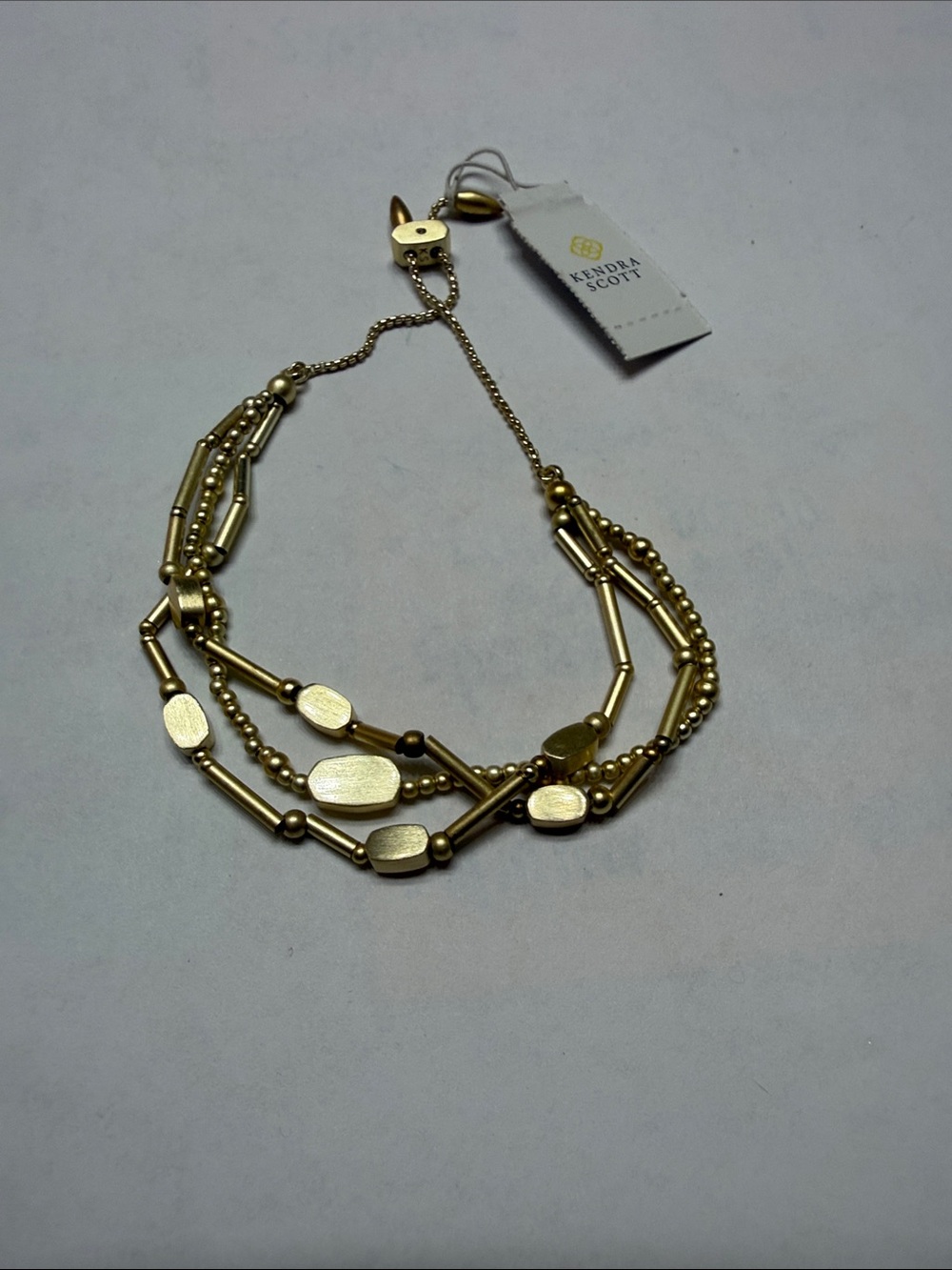 NWT Kendra Scott Gold Multi-Strand Layered Bead Bracelet